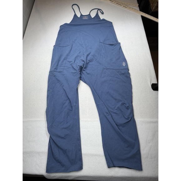 Free People FP Movement Women's Hot Shot Romper Jumpsuit Misty Blue Small NWOT - Picture 3 of 7